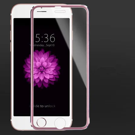 Rose Gold 3D изогнутый край, покрытие из закаленного стекла, чехол для iPhone XS Max XR 8 6 6S 7 8 Plus, аксессуары на весь экран X 5 5S 5C, защитная пленка - Цвет: Rose Gold