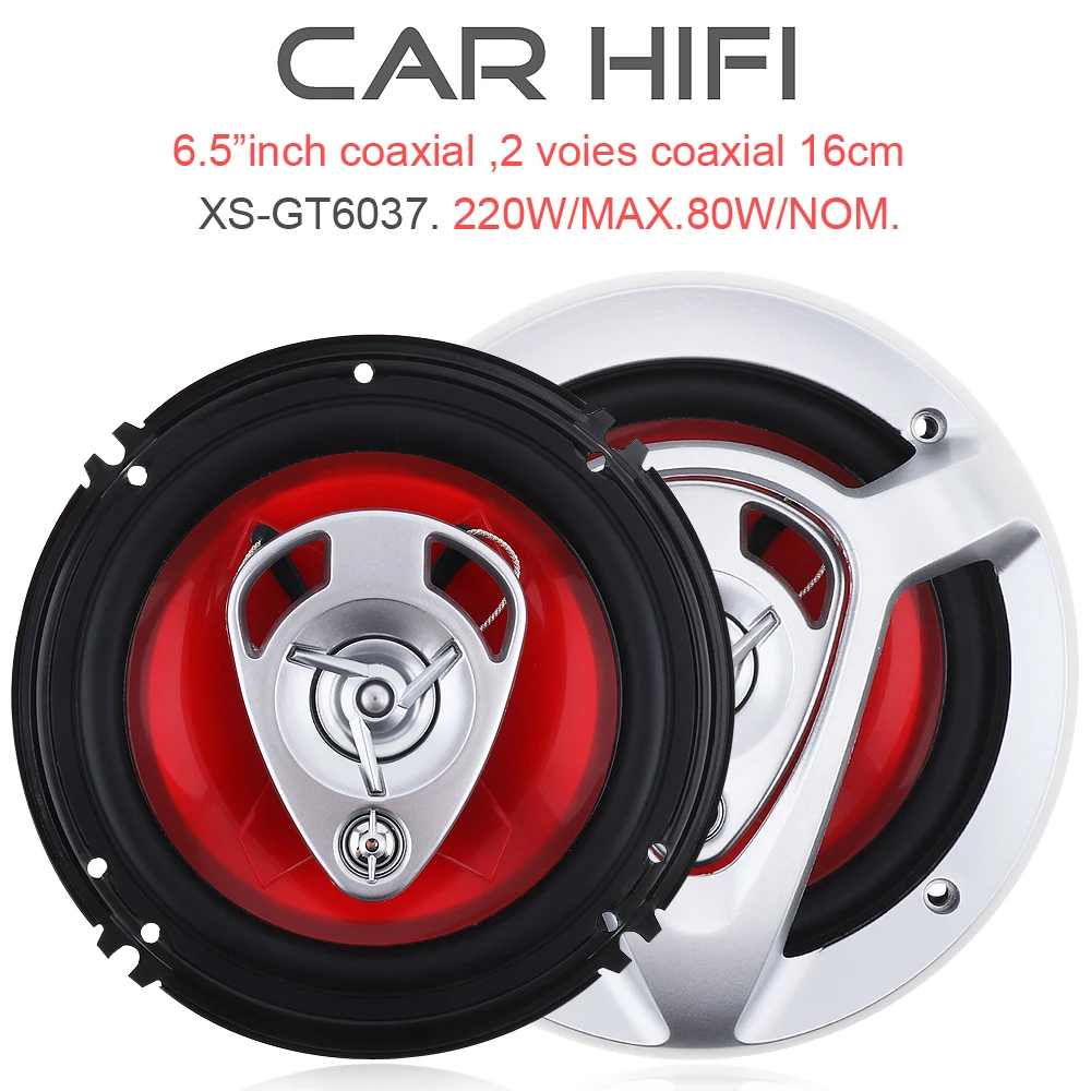 2 шт 500 Вт 6,5 дюймов, автомобильный HiFi коаксиальный динамик, автомобильный аудио стерео, полный диапазон частот, громкий динамик s для автомобилей Vehi