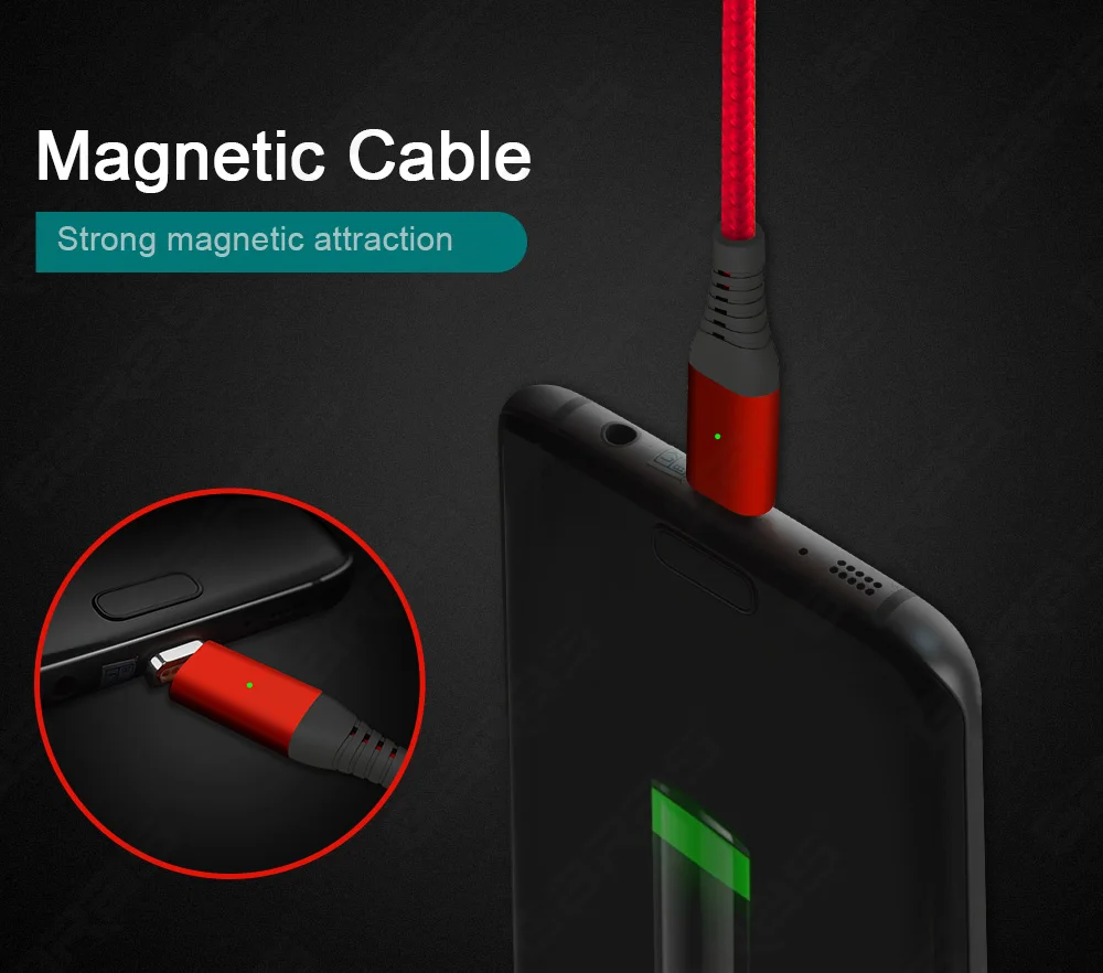GARAS QC3.0 Магнитный кабель usb type C порт быстрая зарядка/кабель для передачи данных USB-C для Xiaomi/samsung/huawei кабели для мобильных телефонов type C