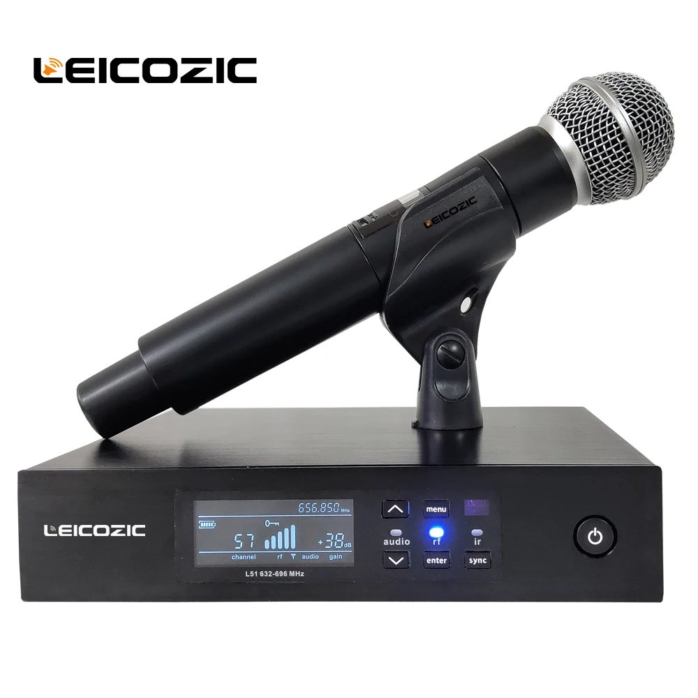 Leicozic беспроводной микрофон QLXD4 QLDX4 QLXD2 профессиональный УВЧ цифровой беспроводной микрофон Система истинное разнообразие ручной микрофон