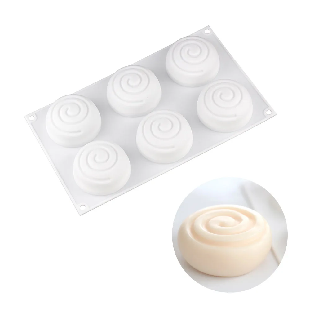 Форма силиконовая для мыла с 6 круглыми отверстиями форма 3d хлеба мусса торта