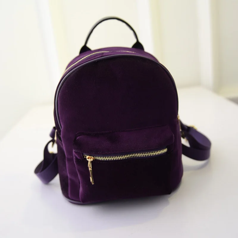 Модные женские вельветовые рюкзаки повседневные стильные сумки на молнии для