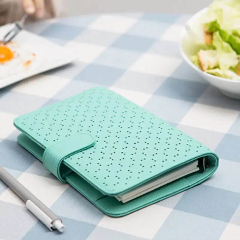 Мятный/розовато красный и коричневый из мягкой кожи для ноутбука 6 отрывными