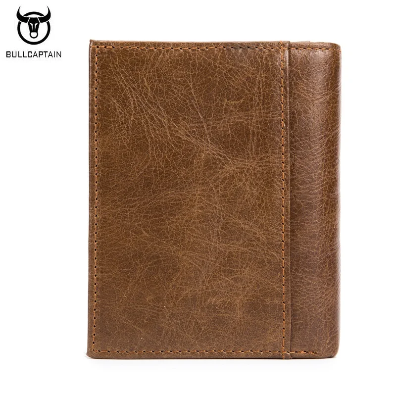 BULLCAPTAIN/Новый брендовый мужской кошелек из натуральной кожи повседневный на