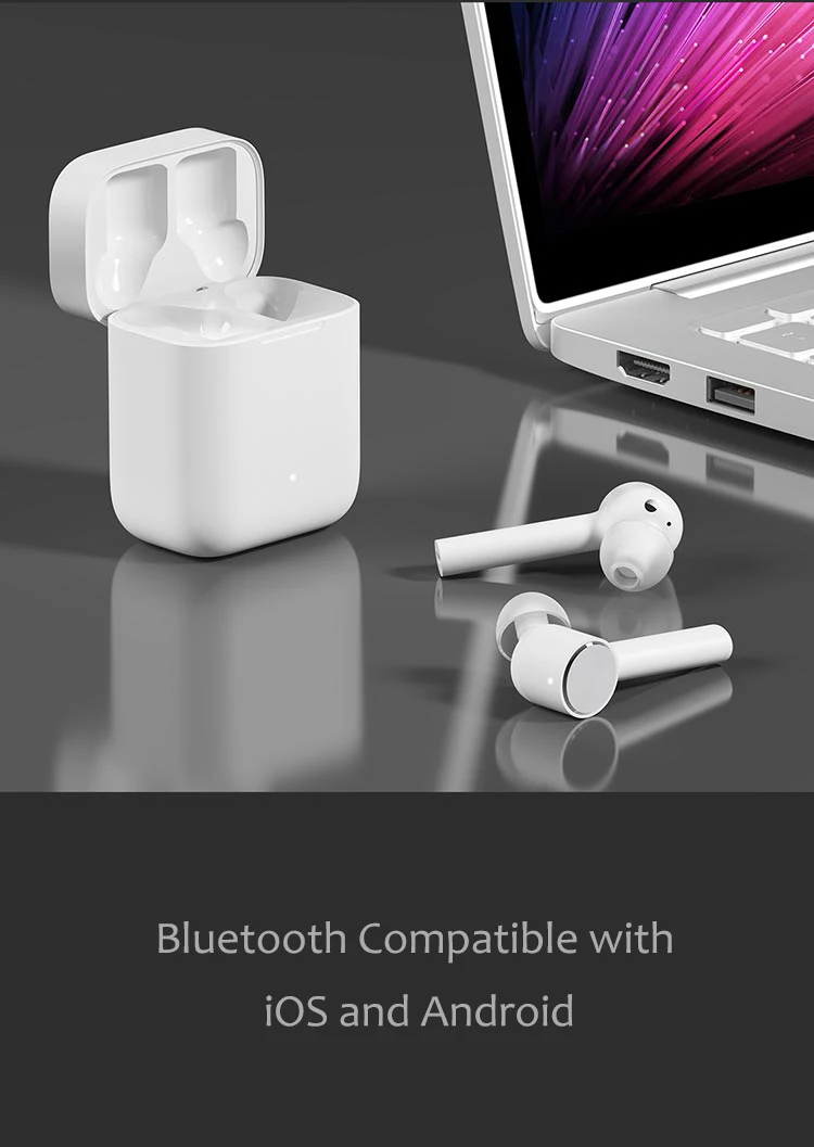 Оригинальные Bluetooth наушники Xiaomi, беспроводные наушники с микрофоном, наушники с зарядным устройством для iphone Xiaomi