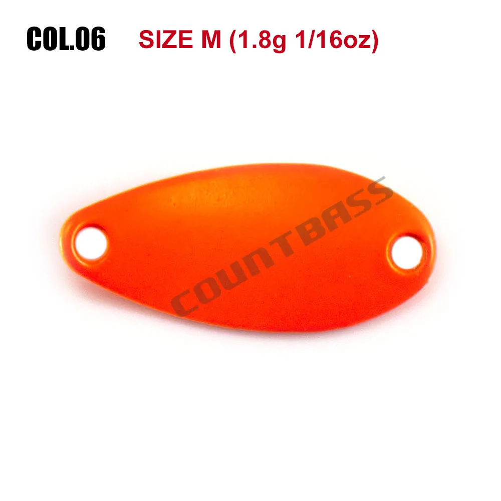 M 06 Countbass форель ложка с орнаментом в виде корейского одинарный крючок, Размеры 1/32 унций 1/16 унций лосось Щука бас рыболовные приманки, озеро металлическая наживка - Цвет: M 06