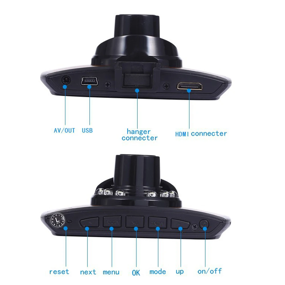 Автомобильный видеорегистратор AMPrime A2 G30 Full HD 1080P камера с обзором 140 градусов для