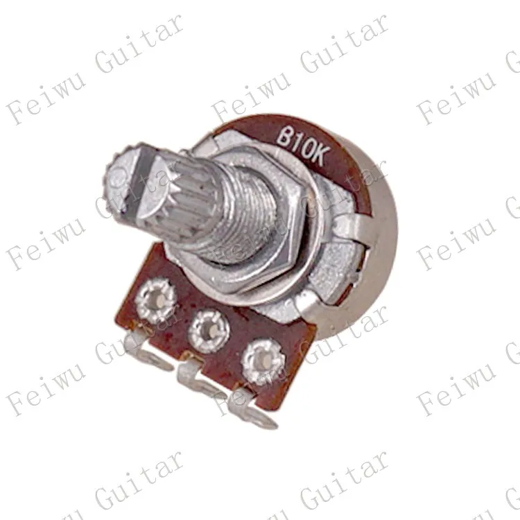 B10K X 4Pcs 4 шт. 18 мм длиной Бас-Гитара Горшки потенциометры-A10K B10K A25k B25K A50K B50K A100K B100K A250K B250K A500K B500K - Цвет: B10K X 4Pcs