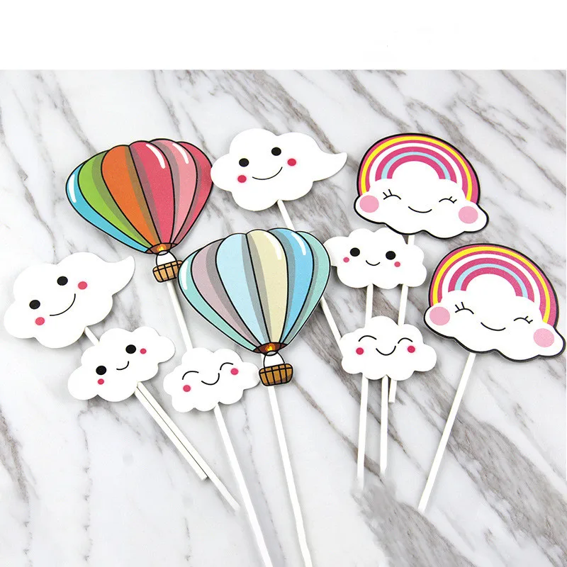 С Днем Рождения 1 комплект милые Облака красочные воздушные шары Радуга девичник