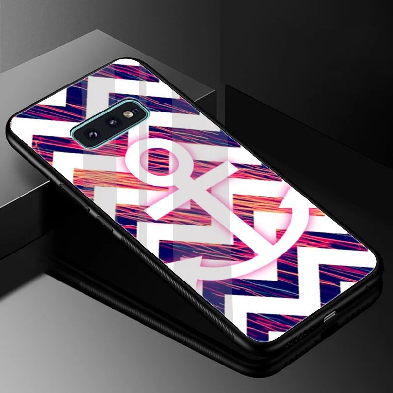 Desxz цветной чехол для телефона из закаленного Стекло samsung Galaxy S7 край S8 S9 плюс S10 Note 8