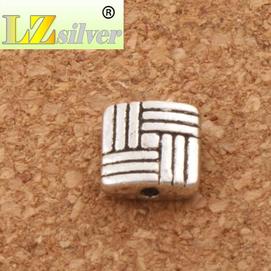 В полоску изогнутые Квадратные бусины разделители для ювелирных изделий Выводы