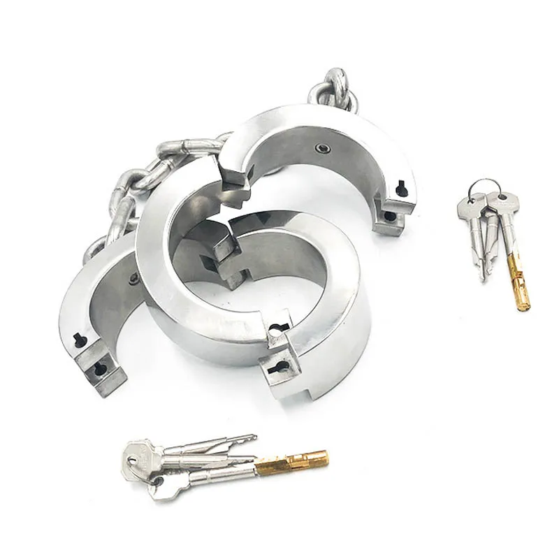 4 см из нержавеющей стали тяжелые утюги для ног кандалы БДСМ Связывание замки