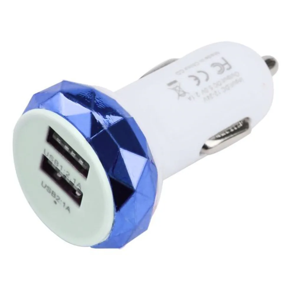 Dual USB Автомобильное Зарядное устройство адаптер Mini Aux автомобиля гнездо