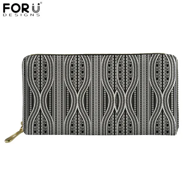 FORUDESIGNS/модные женские туфли 2 шт./компл. Сумки Роскошные полинезийские традиционные племенные стиль Tote сумки для женщин длинные кожаные кошельки - Цвет: HX399Z21