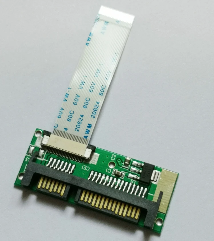 Переходник 1 8 дюйма ZIF CE SSD HDD на 7 + 15 Pin SATA с кабелем FFC 50 шт./лот|Компьютерные кабели