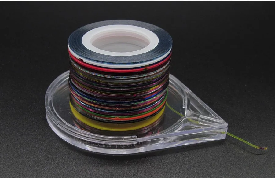 1 шт. Дизайн ногтей Инструменты Наклейки ролик Box держатель легко Применение ясно