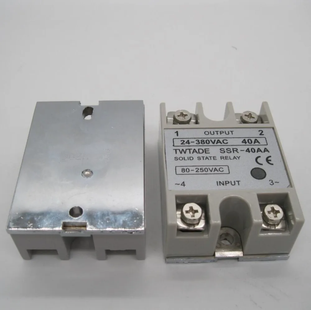 TWTADE/высококачественное Однофазное твердотельное реле SSR-40AA 40A модуль 24-380VAC к 80-250VAC SSR 40AA твердотельное реле