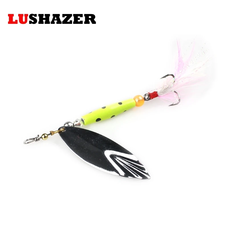 3 шт./лот LUSHAZER Spinner приманки 7 г 10 18 5 мм Металл Рыбалка воблер Китай блесны Иска
