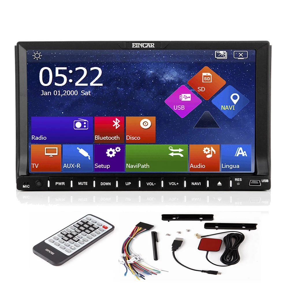 Eincar 7 дюймов Автомобильный DVD Плеер FM аксессуар фильм стерео аудио gps авто радио SD