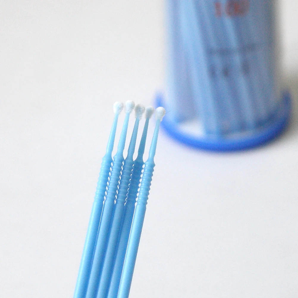 100Pcs Plastic Teeth Cleaning Dental Disposable Micro Applicator Brush Bendable Eyelash extension lint free micro brush With Box | Красота и