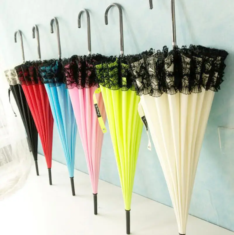 

Elegant Semi-automatic Multi Colors Lace Pagoda Umbrellas Fancy Sunny And Rainy Umbrella Golf Umbrella LX4323
