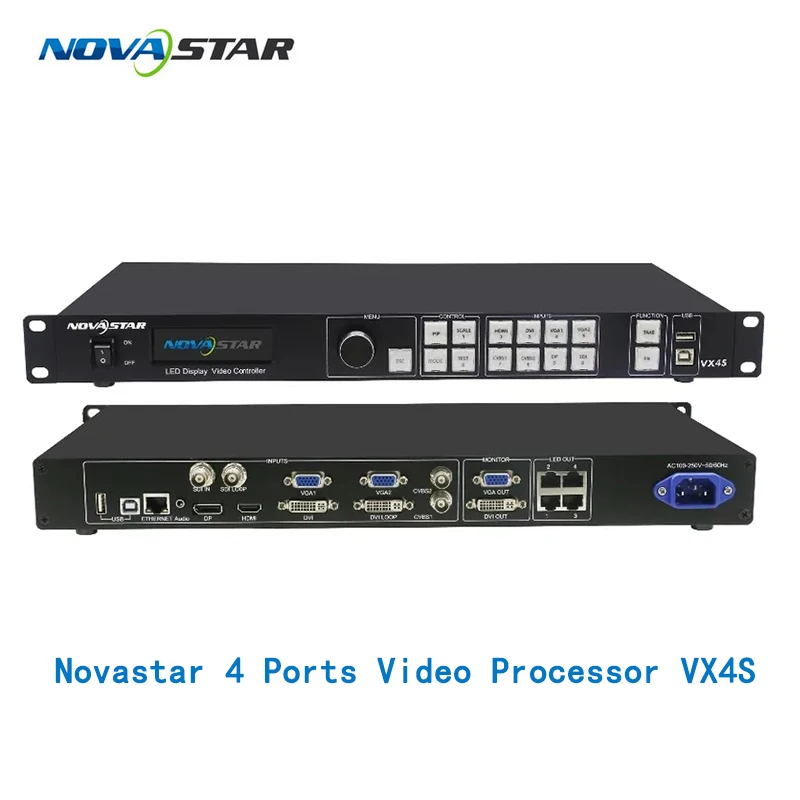 VX4S Nova star полноцветный светодиодный дисплей 2 в 1 видеопроцессор VX4S VX4U 4 LAN порты вывода 2,3 миллионов пикселей nova scaler и splicer - Цвет: VX4S