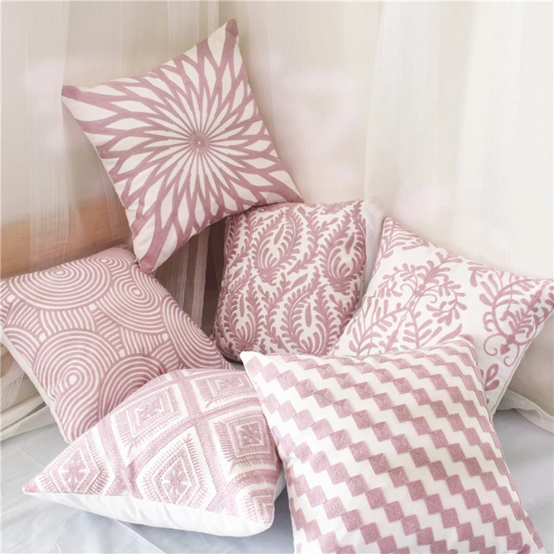 EHOMEBUY новая Геометрическая Подушка квадратные розовые подушки домашний