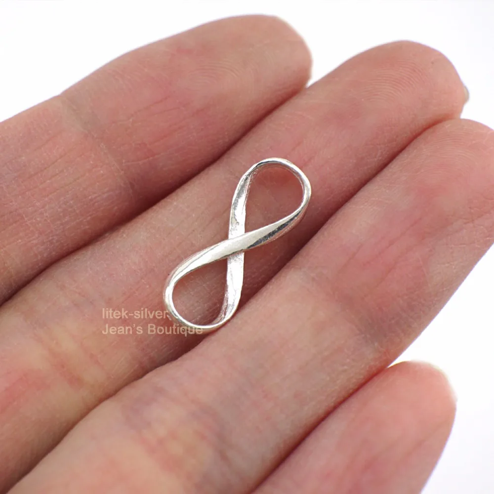 1 шт. Подвеска из стерлингового серебра SIL Infinity Symbol Love Dangle Charm DIY A2342 | Украшения и