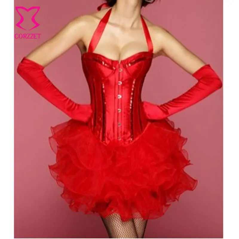Burlesqu Showgirl топ с лямкой на шее бюстгальтер чашка пуш-ап корсет пайетками