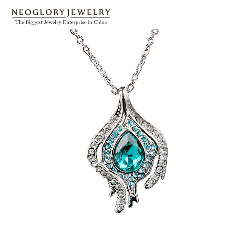 Neoglory сплав кристаллы стразы ожерелья и подвески для женщин модные ювелирные
