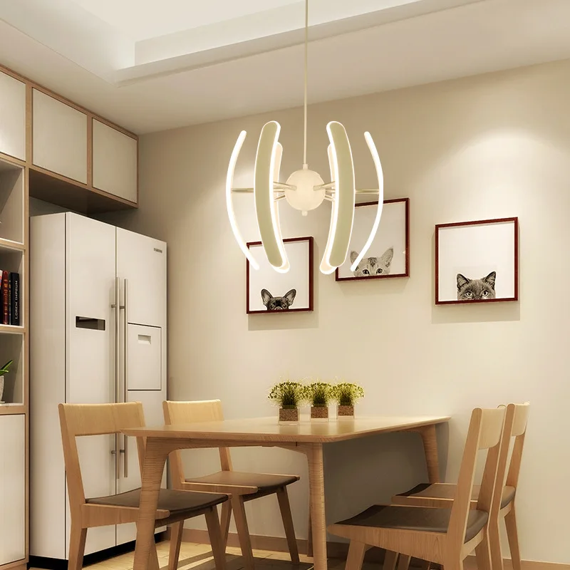 Creative aluminum dining chandelier single head home living room modern minimalist restaurant wrought iron | Лампы и освещение