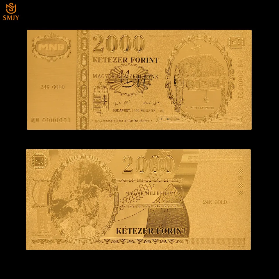 Коллекция позолоченных банкнот 10шт./лот Венгрия 2000 Forin | Дом и сад