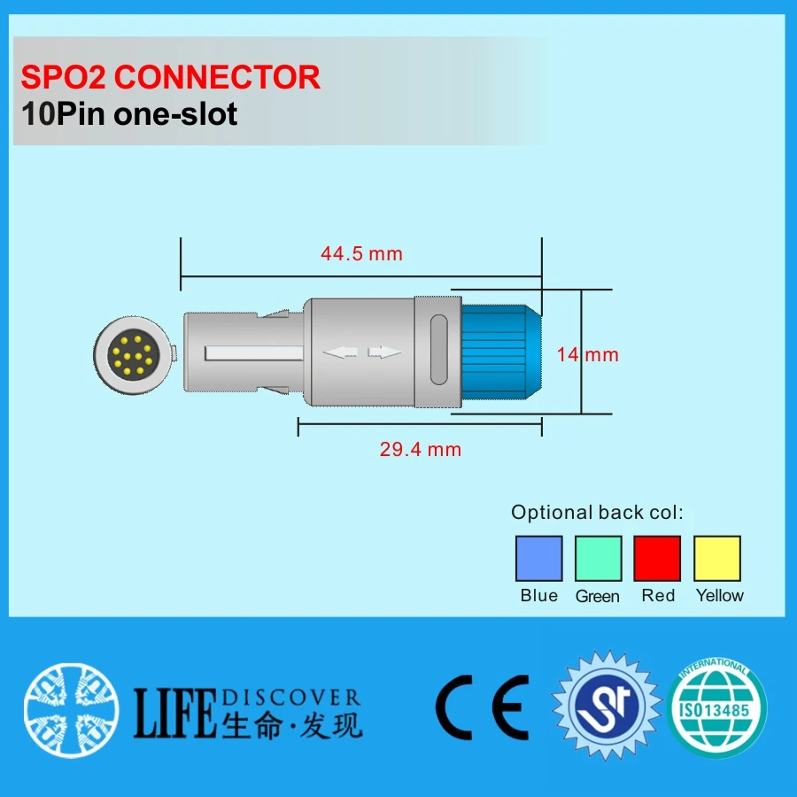

standard SPO2 sensor lemo connector 10pin medical connector 10pcs packing