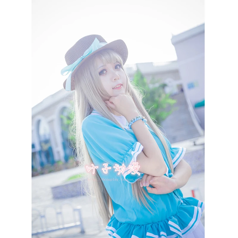 

Japanese Anime Love Live Minami Kotori Lolita Summer Casual Cosplay Costume Shirt+Tie+Skirt+Hat