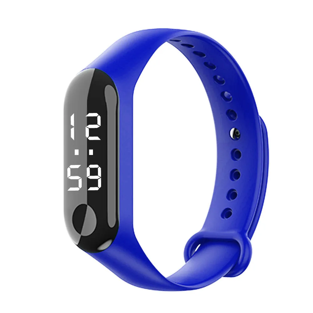 Dark Blue Стильные Детские часы цифровой светодиодный reloj спортивные часы Силикон унисекс наручные часы для мужчин и женщин детские часы Relogio Infantil montre enfant* A - Цвет: Dark Blue