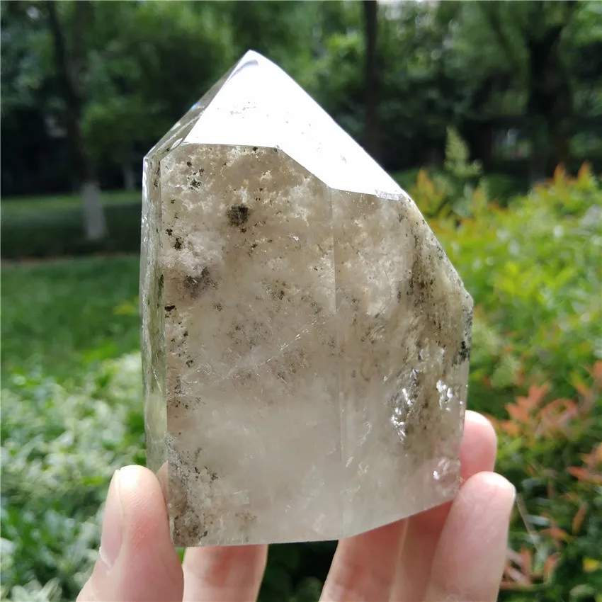 261 г Кристал-фантом Wands Ghost Quartz Point Clear Scenic Crystal Chakra Healing Tool медитация Кристалл