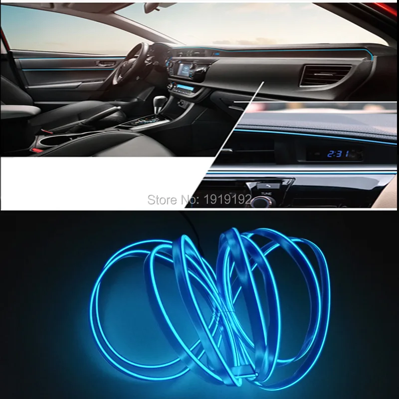 Гибкая светящаяся неоновая лента EL 2 3 с активацией звуком длина м | Дом и сад