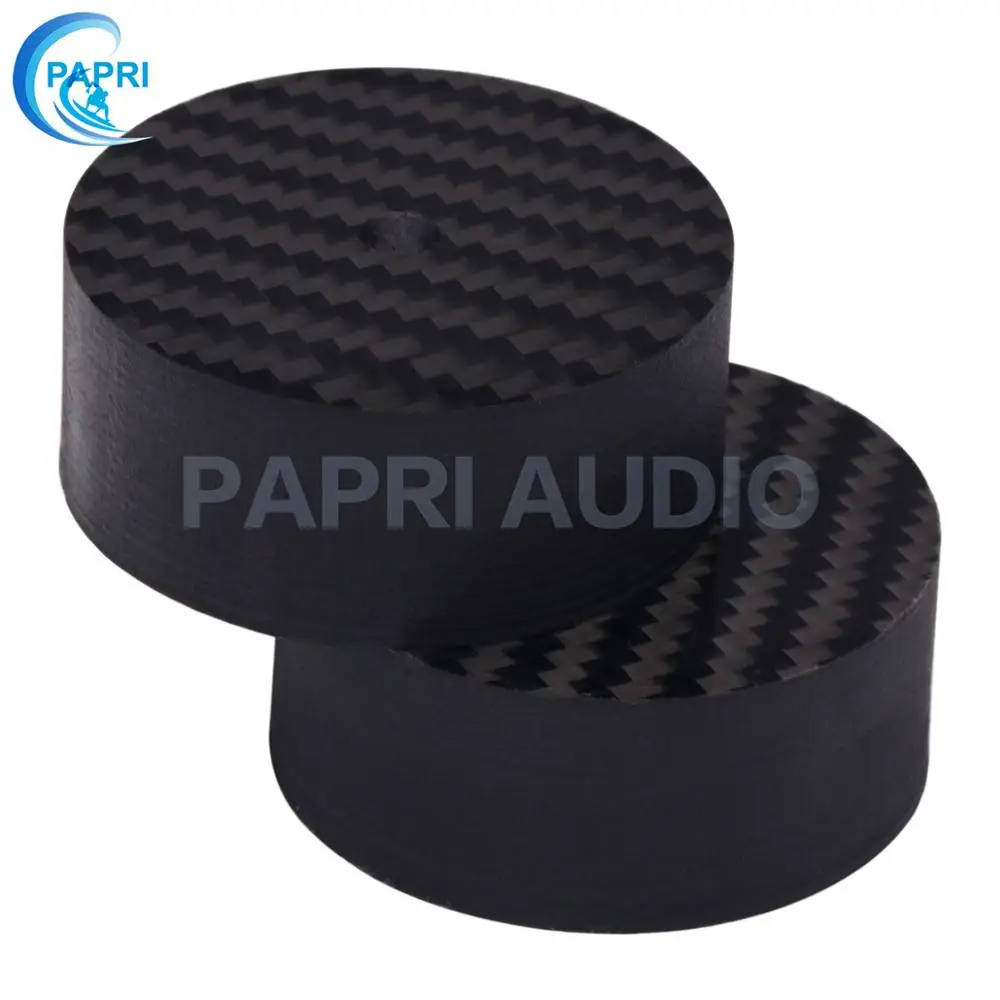 PAPRI 4K Carbon Fiber Speaker Stand Spike Cones Base Feet Pads Isolation HIFI DIY Tube Amps CD Player Audio Chassis