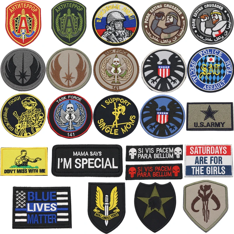 

3D Military Patch Mom Says I Am Special To Protect Our Patch Embroidered Morale Armband Badge Clothes Bag With Hook And Loop