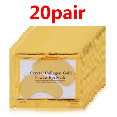 Collagen Crystal Eye Mask 60pcs Anti Wrinkle Remove Eye Bags Dark Circles Sleep Masks Green Gel Eye Patches Skin Care - Цвет: 20Pair Style 24