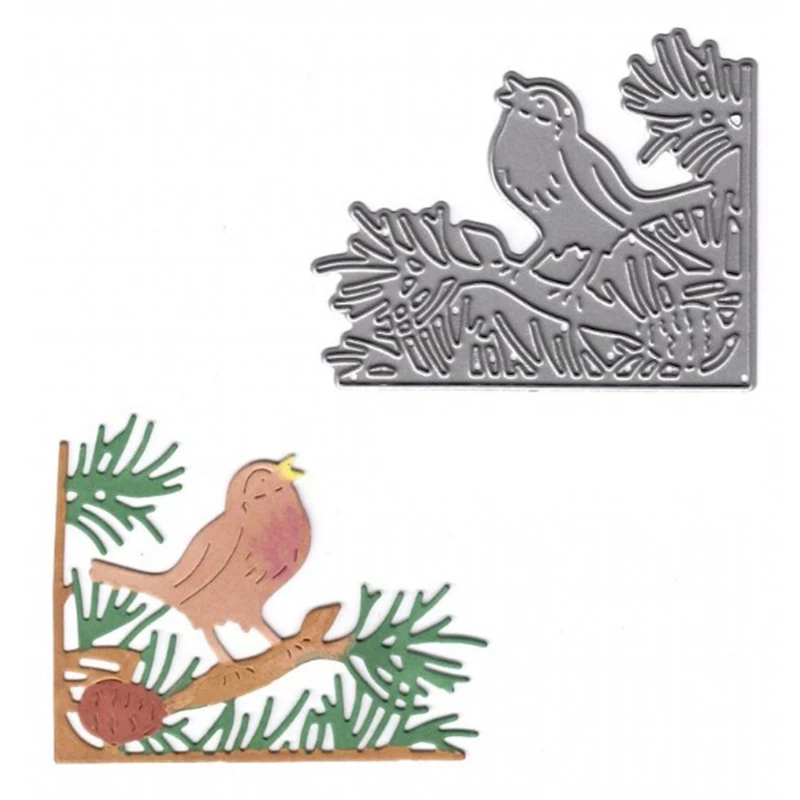 Металлические Вырубные штампы Robin угловой Серебряный трафарет для скрапбукинга