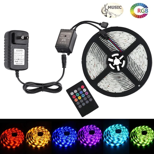 Music Kit BLYN wifi Светодиодная лента 5050 RGB 5 м 10 м 2 м Водонепроницаемая Диодная лента ТВ светильник полосы Музыка Bluetooth ИК пульт дистанционного управления источник питания - Испускаемый цвет: Music Kit