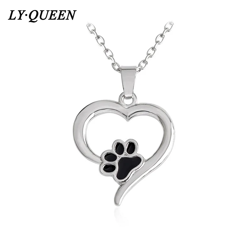 Милое ожерелье для питомцев ажурное с подвеской в виде лапы модное простое