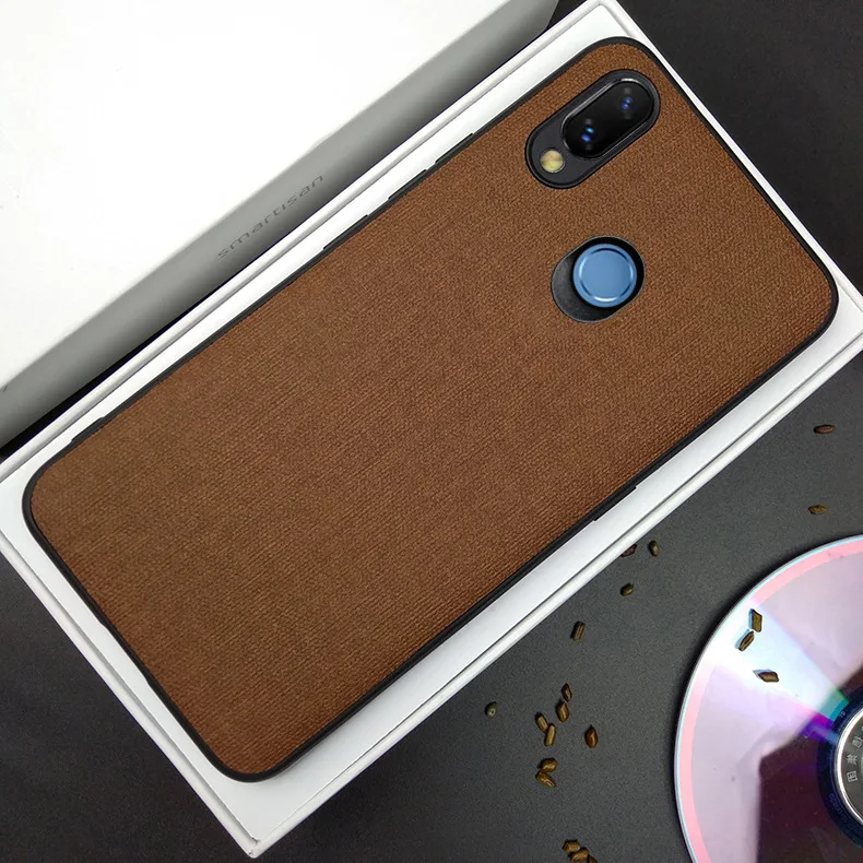 Brown Для lenovo K5 Pro L38041 чехол Роскошный кожаный чехол силиконовый Край Ткань задняя крышка защитный чехол s Для lenovo S5 Pro L58041 оболочка - Цвет: Brown
