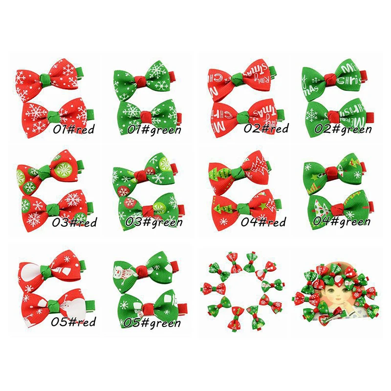 Новинка 2017 Рождественская одежда для волос 20 шт. шпильки детей ленточная заколка