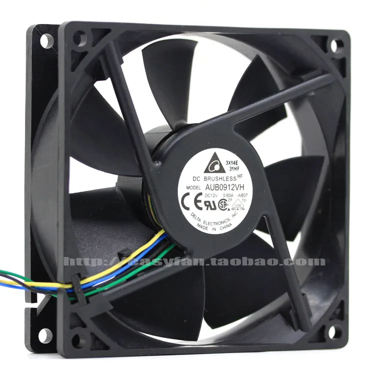 Для delta AFB0912VH = AUB0912VH 9 см 90 мм 90*90*25 мм 9225 DC 12V 0.60A 4-контактный компьютер pwm вентиляторы охлаждения процессора