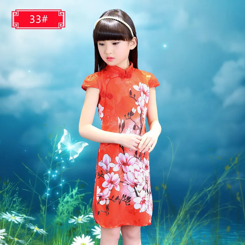 Fashion Girl Chinese Dress New Year Birthday Party Gift Qipao For Young 3-8 Years Kids Vestidos Clothes | Детская одежда и обувь