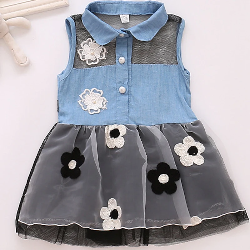 2019 летнее платье для девочек модное выше колена в европейском и американском