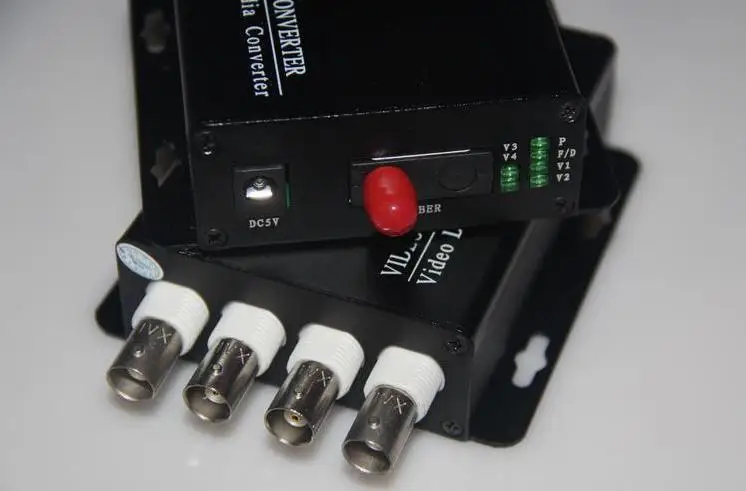 FedEx/EMS бесплатная доставка 1 пара 4-канальный конвертер видео данных