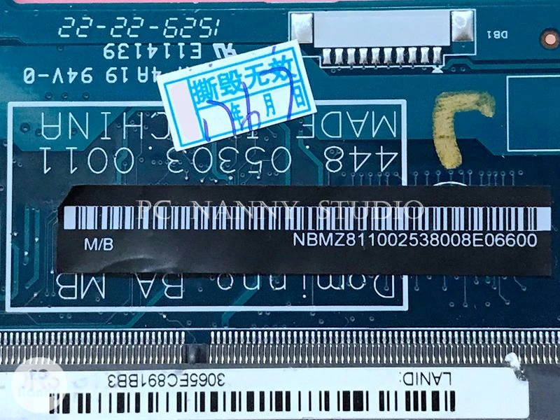 Материнская плата PCNANNY NBMZ811002 для ноутбука ACER Aspire ES1 531 NB.MZ811.002 448.05303.0011 N3150|laptop
